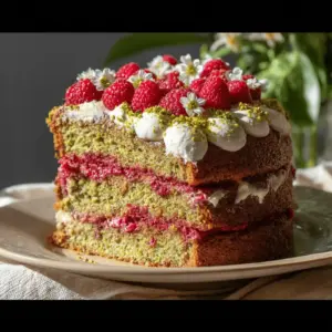Pistachio Raspberry Cake