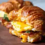 Baked Croissant Breakfast Sandwiches
