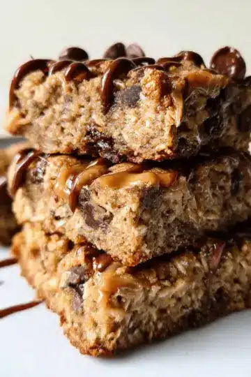 Peanut Butter Banana Chocolate Chip Oatmeal Bars