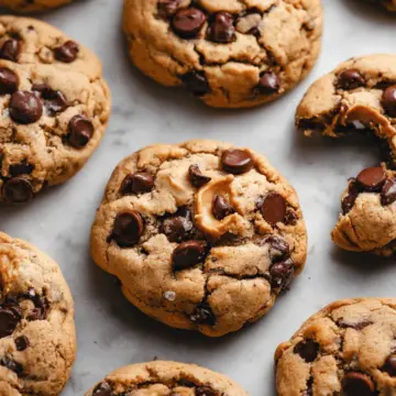 Bakery-Style Peanut Butter Chocolate Chip Cookies