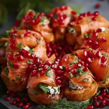 Christmas Salmon Bruschetta Wreath