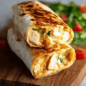 Cheesy Garlic Chicken Wraps