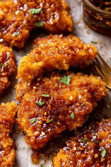 Baked Crunchy Hot Honey Chicken