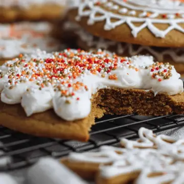Frosted Gingerbread Cookies