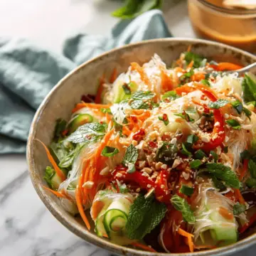 Spring Roll Salad with Spicy Ginger Dressing