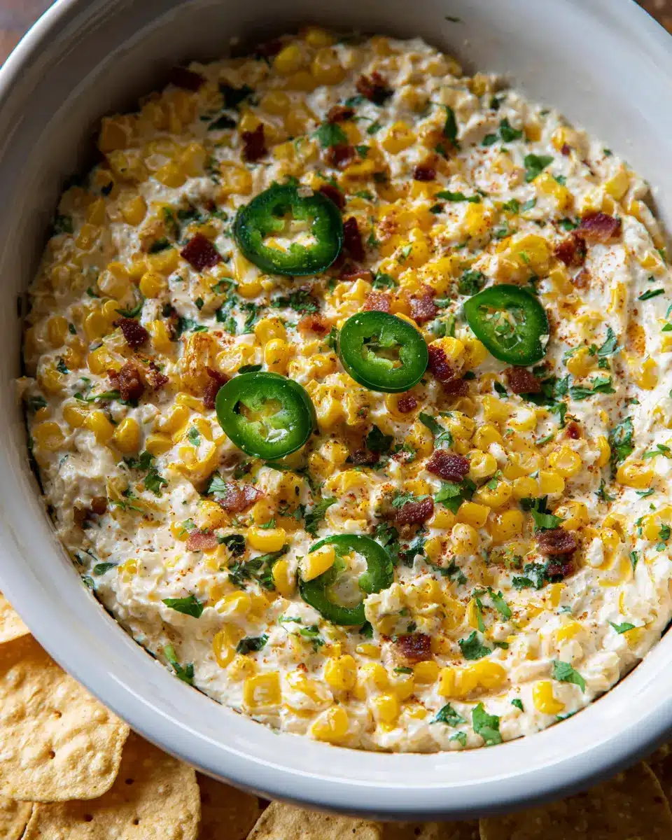 slow cooker corn and jalapeno dip
