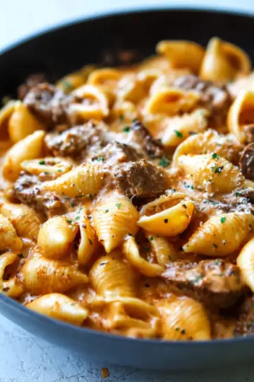 Creamy Beef and Shells