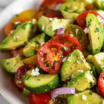 Cucumber Tomato Avocado Salad
