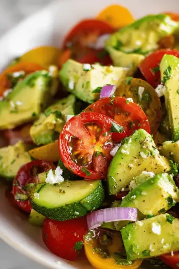 Cucumber Tomato Avocado Salad