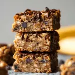 Peanut Butter Banana Chocolate Chip Oatmeal Bars