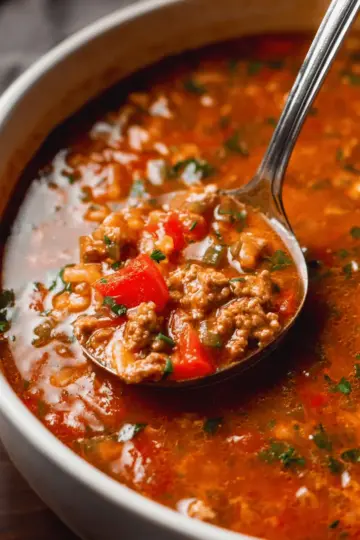 Easy Stuffed Pepper Soup