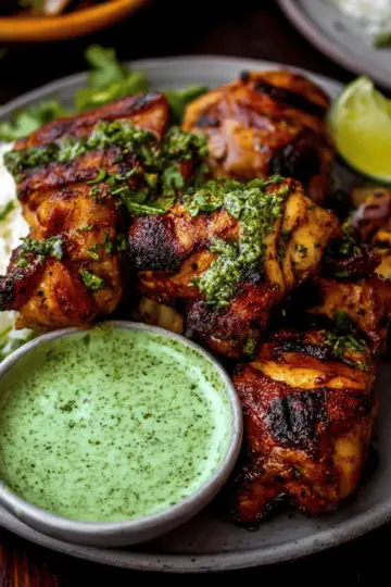 Peruvian Chicken with Green Sauce