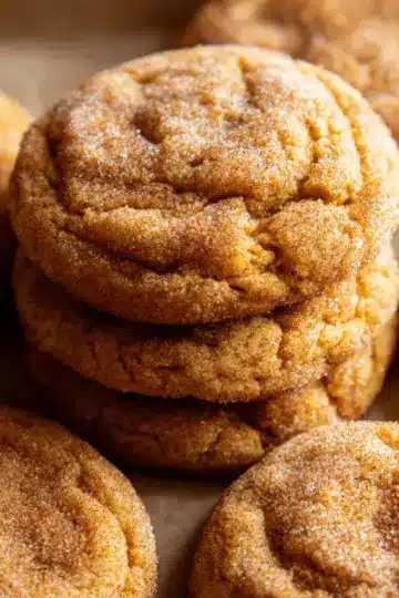 Chewy Pumpkin Snickerdoodle Cookies