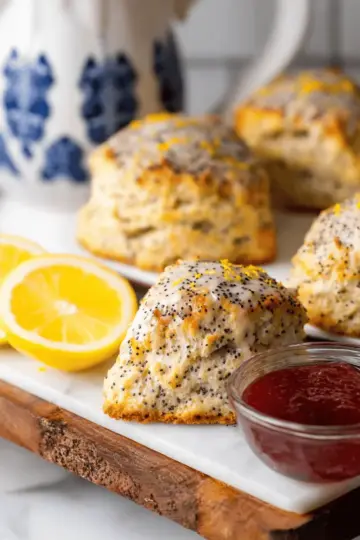 Ridiculously Easy Lemon Poppy Seed Scones