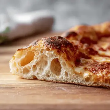 artisan pizza dough- crispy, chewy, bubbly crust