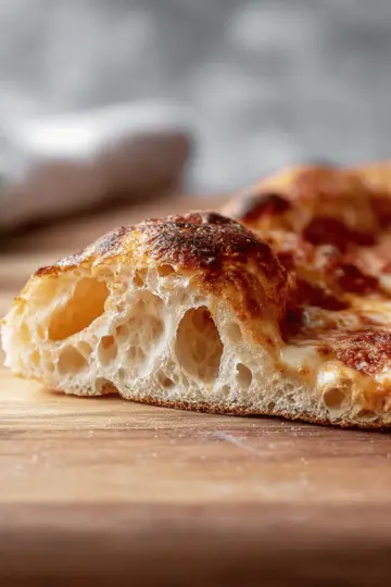 artisan pizza dough- crispy, chewy, bubbly crust
