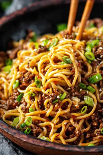 Asian Ground Beef Noodles