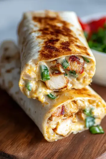 Cheesy Garlic Chicken Wraps