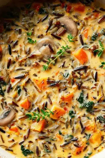 Cozy Autumn Wild Rice Soup