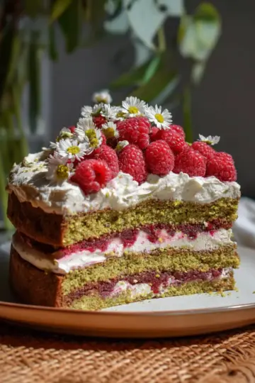 Pistachio Raspberry Cake