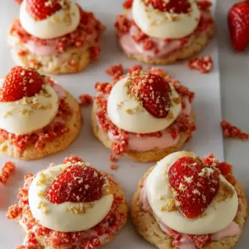 Strawberry Crunch Shortcake Cookies