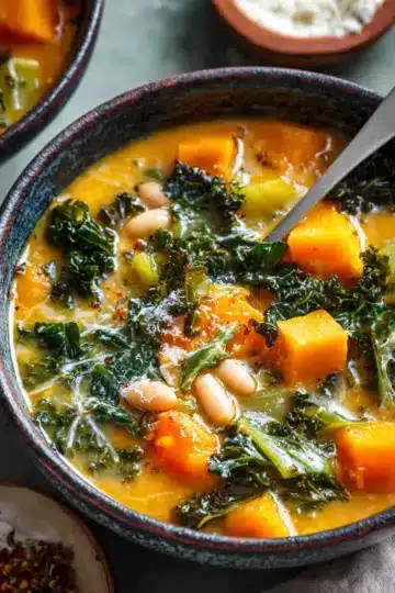 Butternut Squash, Kale and White Bean Soup