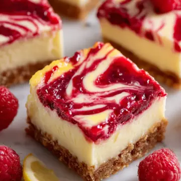 Raspberry Lemonade Cheesecake Bars