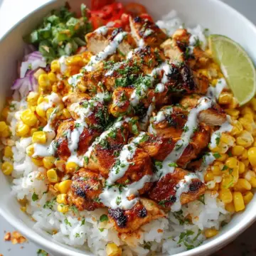 Street Corn Chicken Rice Bowl