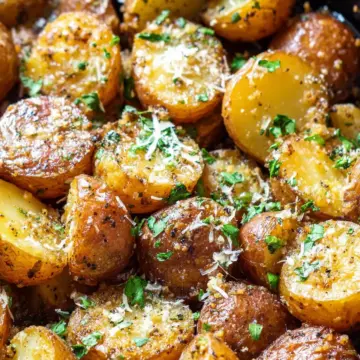 Slow Cooker Garlic Parmesan Potatoes