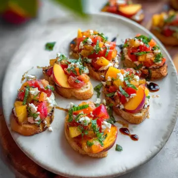 My Favorite Peach Bruschetta