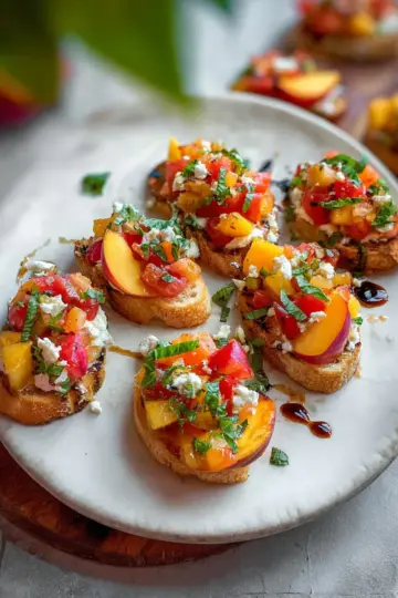 My Favorite Peach Bruschetta