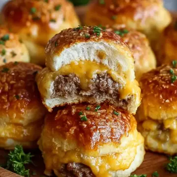 Garlic Parmesan Cheeseburger Bombs Recipe