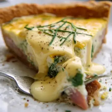 Eggs Benedict Quiche with Hollandaise Sauce