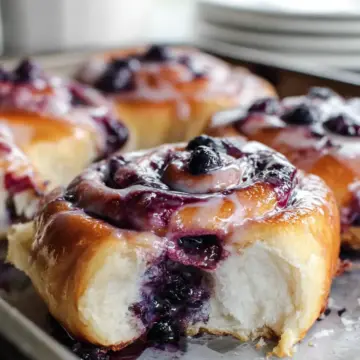 Fluffy Blueberry Cinnamon Rolls