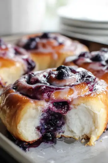 Fluffy Blueberry Cinnamon Rolls