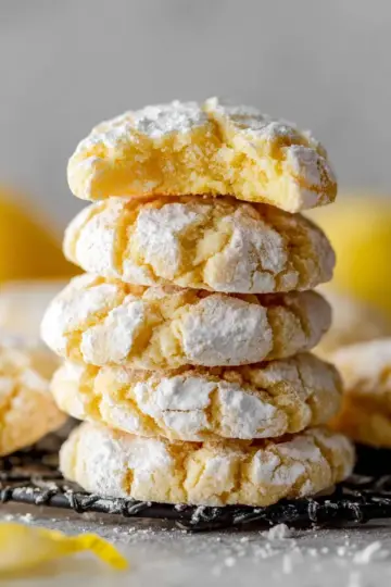 Very Lemon Crinkle Cookies
