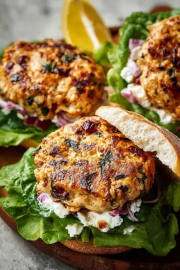 Greek Chicken Burgers