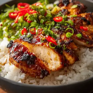 Spicy Maple Chicken with Coconut Rice
