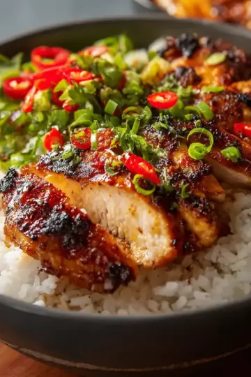 Spicy Maple Chicken with Coconut Rice
