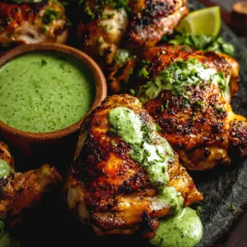 Peruvian Chicken with Green Sauce