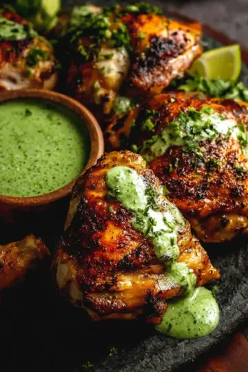 Peruvian Chicken with Green Sauce