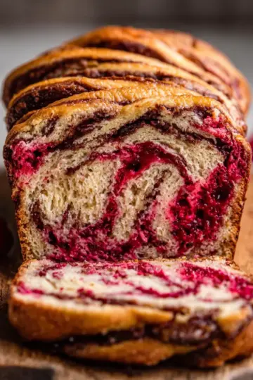 Raspberry Swirl Babka Bread