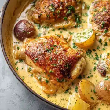 Chicken and Potatoes with Dijon Cream Sauce