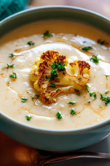 Creamy Roasted Cauliflower Soup