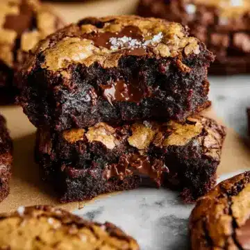 The BEST Fudgy Chewy Brookies