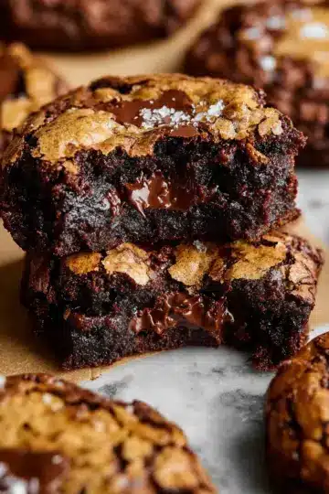 The BEST Fudgy Chewy Brookies
