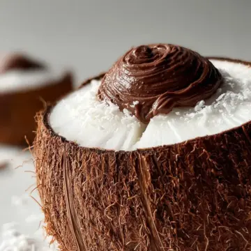 Coconut Dome with Chocolate Spread
