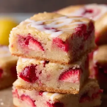Strawberry Lemon Blondies