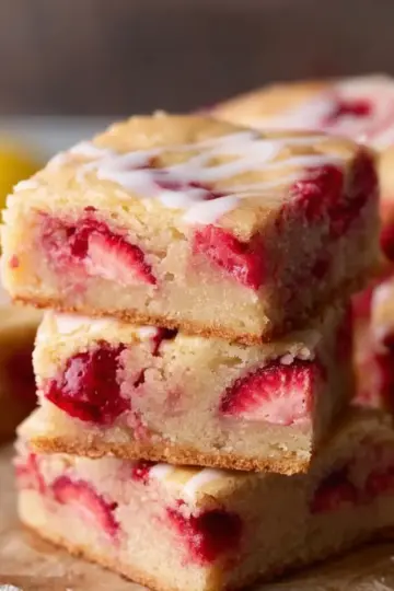 Strawberry Lemon Blondies