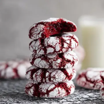 Red Velvet Crinkle Cookies
